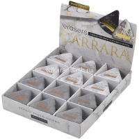 Ластик "Carrara" треугольный, 36х40х8мм 3 вида 42-0089 от магазина "Карандаш"