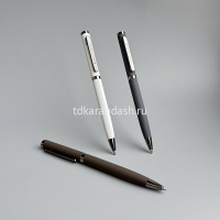 Ручка шариковая "Firenze" 1мм синяя, автомат, коричневый металлический корпус 20-0337 от магазина "Карандаш"