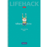 Тетрадь А4 96л клетка "Смекалки" жесткая подложка на гребне 4 дизайна 066119 от магазина "Карандаш"