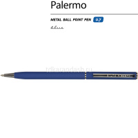 Ручка шариковая "Palermo" 0,7мм синяя, автомат, корпус синий, металл 20-0250/07 от магазина "Карандаш"