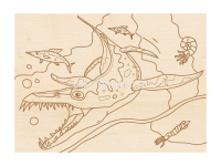Набор для выжигания 13х18см "Динозавры №1" доски 5шт 840015 от магазина "Карандаш"