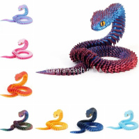Фигурка 3D "Змея" 31см подвижная, пластик, 6 цветов 11253-24 от магазина "Карандаш"