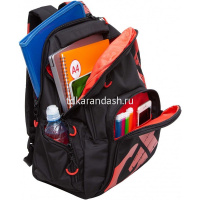 Рюкзак 32х42х22см, 1100гр, 2 отделения, 4 кармана, черный/красный RU-423-14/3 от магазина "Карандаш"