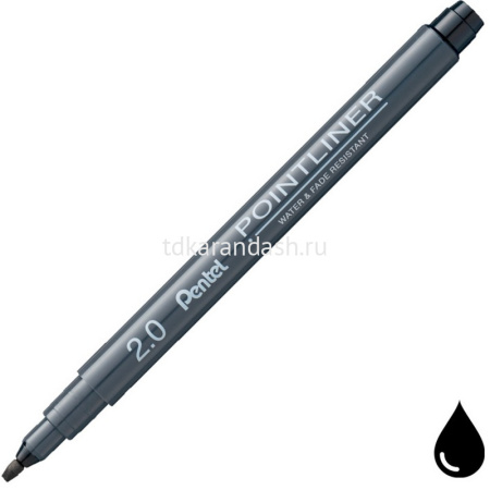 Ручка капиллярная "Pointliner Calligraphy" 2,0мм черная S20P-C20A
