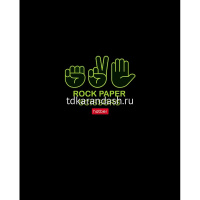 Тетрадь А5 48л клетка "Камень, ножницы, бумага" на скобе выборочный лак 5 дизайнов 080217 от магазина "Карандаш"