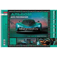 Альбом для рисования А4 32л "В мире авто" на спирали перфорация на отрыв, 5 дизайнов 085172 от магазина "Карандаш"