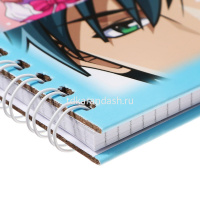 Блокнот 110х150мм 48л "Аниме" с замочком, клетка, на спирали, 4 дизайна M-9278 от магазина "Карандаш"