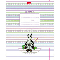 Тетрадь А5 12л узкая линия "Зоопарк" на скобе 12Т5B7 от магазина "Карандаш"