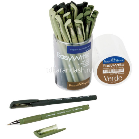 Ручка шариковая "EasyWrite. Verde" 0,5мм синяя, 3 вида 20-0430 от магазина "Карандаш"