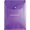Папка-конверт на кнопке А4 пвх, вертикальная, с расширением 2,5см, фиолетовая 2920-110