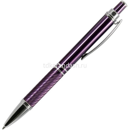 Ручка РШ "Crocus" фиолетовый/серебро, корпус алюминий, отделка хром 15BP1015-480