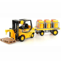 Погрузчик с прицепом, на батарейках, пластик 23х9.5х13,5см (свет, звук) WY690A-2 от магазина "Карандаш"