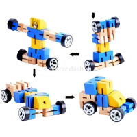 Конструктор "Робот" 11х18см, дерево, ассорти Y4496-16 от магазина "Карандаш"