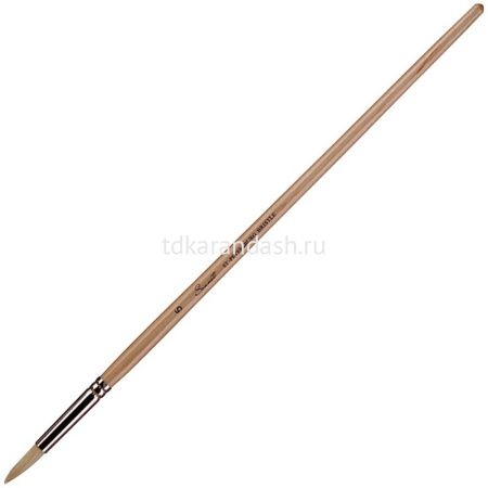 Кисть щетина круглая № 5 (7мм) длинная ручка DK10019/05
