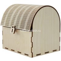 Заготовка для декорирования Сундук №2 11*9*11см фанера 3мм 890010 от магазина "Карандаш"