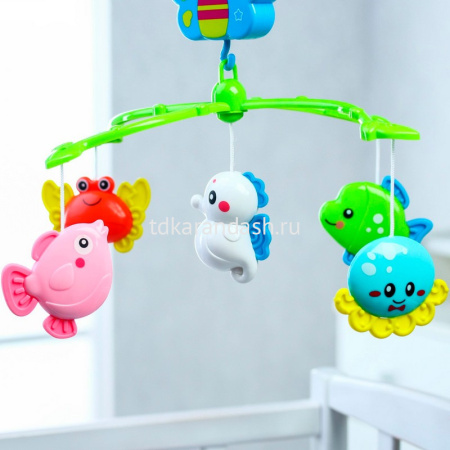 Подвеска на кроватку "Морские обитатели" 44 х 32см, пластик (звук) Y7522-18 от магазина "Карандаш"