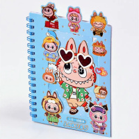 Блокнот 110х163мм 16л "Зубастик" клетка, 8 листов с наклейками, на спирали, 4 дизайна M-3300 от магазина "Карандаш"