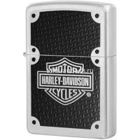 Зажигалка "Harley-Davidson Satin Chrome" 38x13x57мм латунь/сталь, серебристая, матовая 37978/24025 от магазина "Карандаш"