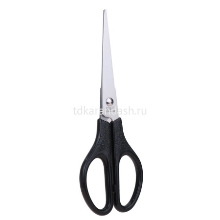 Ножницы 17см сталь, черные, ручки пластик E0603