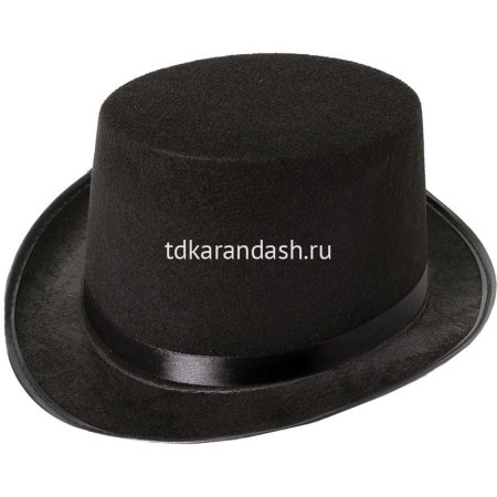 Шляпа карнавальная 20х15см малая, черная Y7200-18