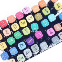 Набор маркеров двусторонних 40 цв, толщина линии 1-7мм в текстильном чехле E70806-40 от магазина "Карандаш"