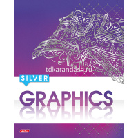 Тетрадь А5 96л клетка "Graphics" на скобе матовая ламинация 3D фольга 96Т5лофВ1/055072 от магазина "Карандаш"