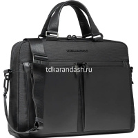 Сумка "Orion" 38х27х9см 2 отделения, 2 кармана, черная, натуральная кожа CA6623S136/N от магазина "Карандаш"