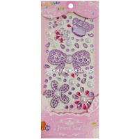 Наклейки Стразы и жемчуг 23х10см 5 цветов Y7215-18 от магазина "Карандаш"