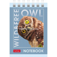 Блокнот А7 40л "Дикие и свободные" без линовки, на спирали 5 дизайнов 081128 от магазина "Карандаш"