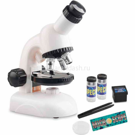 Микроскоп 21х16х10см пластик, с инструментами и подсветкой 11112-24 от магазина "Карандаш"