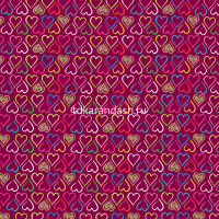 Набор цветной бумаги 29х29см 12л "Сердечки" №12 двухсторонняя 2-056/12 от магазина "Карандаш"