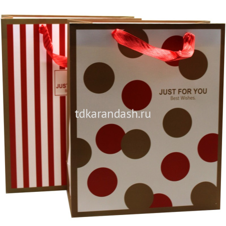 Пакет подарочный "Только для тебя" 18х23х10см 4 вида 11543-24 от магазина "Карандаш"
