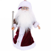 Дед Мороз 30см в синей/красной/золотой шубе (звук) Y8490-19 от магазина "Карандаш"