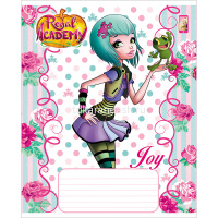 Тетрадь А5 12л клетка "Королевская академия" на скобе, блестки, 5 дизайнов 12Т5блВ1/046634 от магазина "Карандаш"