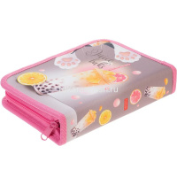 Пенал "Juice Story" 20х14х4см прямоугольный одностворчатый, 2 откидные планки, ткань 093873 от магазина "Карандаш"