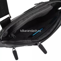 Сумка "Black Square" 23,5x27x4см, 1 отделение, черная, натуральная кожа CA1816B3/N от магазина "Карандаш"