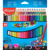Карандаши 48 цветов "Color'Peps" трехгранные дерево, картон 832048