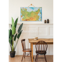 Карта России Физическая 1:8,5М 101х70 (с ламинацией) арт.КН051 00-00000002 от магазина "Карандаш"