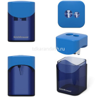 Точилка 2 отв. "Wave Classic" 38х57х38мм с контейнером, пластк, 2 цвета корпуса 21835 от магазина "Карандаш"