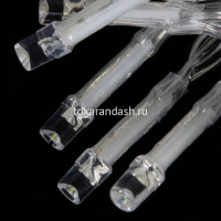 Эл/гирлянда 50 желтых диодов длина 5м, шнур белый, 2 режима (на батарейках) Y10686-24 от магазина "Карандаш"