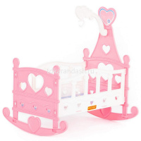 Кроватка-качалка для куклы №3 28,5х24,5х32,8см, пластик, в пакете 62079 от магазина "Карандаш"