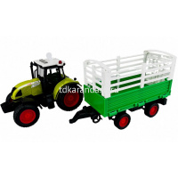 Картинка Трактор с прицепом "Ферма" инерционный на батарейках, пластик 37х12х9см (свет, звук) WY900H от магазина "Карандаш" Трактор с прицепом "Ферма" инерционный на батарейках, пластик 37х12х9см (свет, звук) WY900H от магазина "Карандаш"