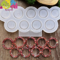 Молд силиконовый "Кольца простые" 130х55х11мм 9шт. МЛ023 от магазина "Карандаш"