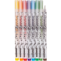 Набор гелевых ручек 8цв 0,5мм "Sketch&Art. Uni Write. Colors" корпус Soft Touch 20-0306 от магазина "Карандаш"