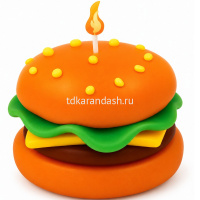 Набор для лепки свечей "Бургер" (воск 6шт., фитиль для свечи, стек) 36С 2465-08 от магазина "Карандаш"