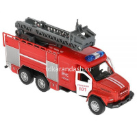 Машина "Урал Next. Пожарная" красная, инерционная, металл 16см (открывающиеся двери) URALNEXT-16-FIR от магазина "Карандаш"
