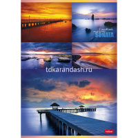 Тетрадь А4 96л клетка "Гаснет день в безбрежных небесах" на скобе 96Т4В3/047083 от магазина "Карандаш"