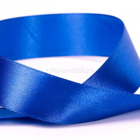 Лента упаковочная атласная 2,5см х 5,4м темно-синяя №038 AL-25P от магазина "Карандаш"