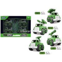 Конструктор "Набор машин. Военный" 4шт. 8х11х9см с отверткой, пластик 2293127/3026 от магазина "Карандаш"