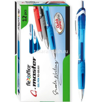 Ручка гелевая "G-Master" 0,5мм синяя, автомат, резиновый грип, круглый корпус FO-GEL021 BLUE от магазина "Карандаш"